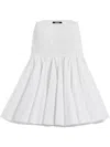 Jacquemus Flared High-waisted Midi Skirt With Distinctive Metal Loop In White