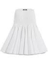 Jacquemus Flared High-waisted Midi Skirt With Distinctive Metal Loop In White
