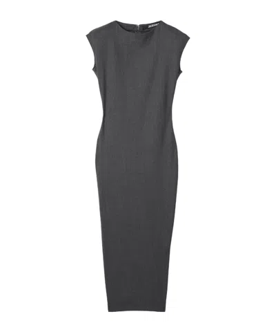 Jacquemus The Alba Midi Dress In Grey
