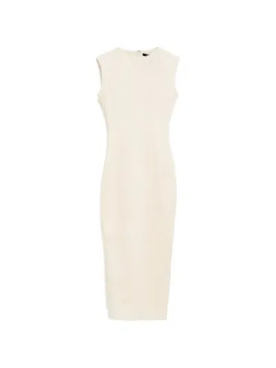 Jacquemus The Alba Ruched Fitted Midi Dress In Gray