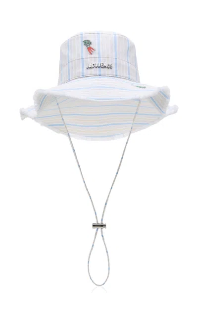 Jacquemus The Artichaut Bob Striped Jacquard Cotton Hat In Multi