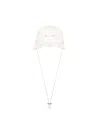 Jacquemus La Casquette Artichaut Fringe Baseball Cap In White