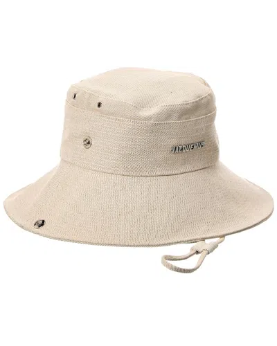 Jacquemus The Artichaut Linen-blend Bucket Hat In Neutral
