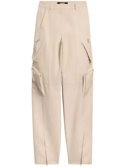 Jacquemus Tapered Trousers In Beige