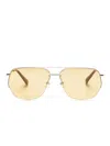 Jacquemus The Aviador Sunglasses In Gold