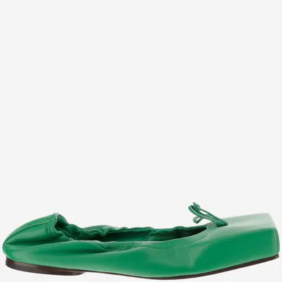 Jacquemus Les Ballerines Ballet Ballerina Shoes In Green
