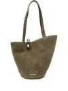 Jacquemus Womens Khaki The Bambola Small Suede Top Handle Bag In Green