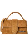 Jacquemus The Bambino Croc-embossed Suede Shoulder Bag