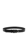 Jacquemus The Bambino Engraved-buckle Leather Belt In Black