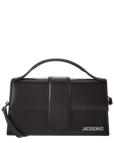Jacquemus The Bambino Large Leather Shoulder Bag In Black