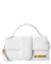 Jacquemus The Bambola Large Leather Shoulder Bag In White