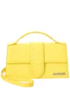 Jacquemus The Bambino Small Leather Shoulder Bag In Yellow