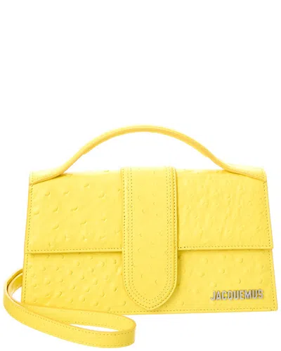 Jacquemus The Bambino Small Leather Shoulder Bag In Yellow