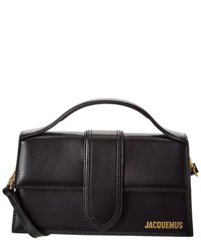 Jacquemus The Bambola Large Leather Shoulder Bag In Black
