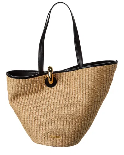 Jacquemus The Bambola Leather-trim Basket Tote