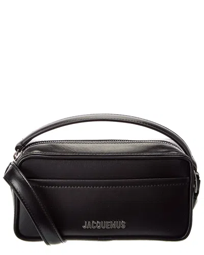 Jacquemus The Baneto Leather Camera Bag In Black