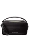 Jacquemus The Baneto Leather Camera Bag In Black