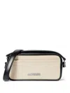 Jacquemus The Banetto Leather-trimmed Cross Body Bag In Neutral