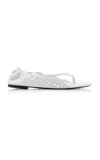 Jacquemus The Barefoot Leather Sandals In White