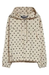 Jacquemus The Bateau Polka Dot Windbreaker In Print Dots Logo Off-white