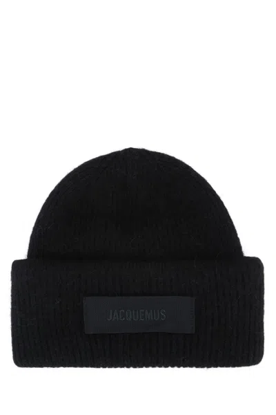 Jacquemus The Beanie With Grosgrain Trim In Black