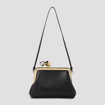 Jacquemus Le Berlingot Black Crossbody Bag With Removable Strap In Leather For Women