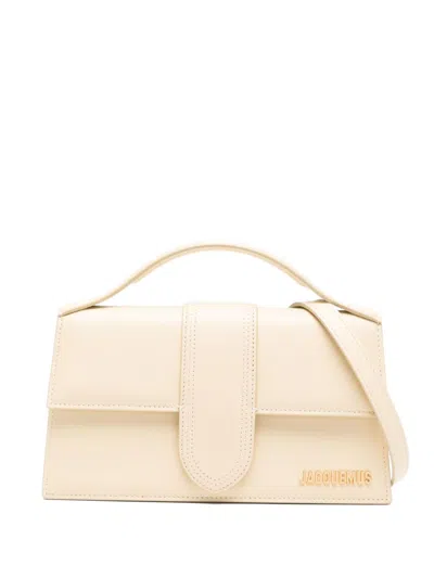 Jacquemus The Big Bambino Leather Tote Bag In Neutral