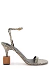 Jacquemus The Bisou 90 Geometric Sandals In Neutral