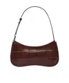 Jacquemus Le Bisou Crocodile-embossed Shoulder Bag In Brown