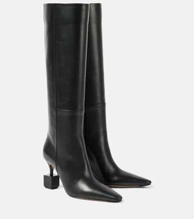 JACQUEMUS THE BISOU LEATHER KNEE-HIGH BOOTS