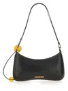 Jacquemus Le Bisou Perle Smooth Leather Bag In Black