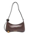 Jacquemus Beaded Strap Shoulder Bag With Contrast Lining In Brown