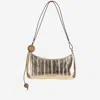 Jacquemus The Bisou Perle Mirrored Leather Shoulder Bag In Golden
