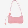 Jacquemus Le Bisou Perle Leather Shoulder Bag In Pink