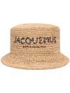 Jacquemus Le Bob Pesco Straw Bucket Hat In Beige