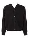 Jacquemus Le Cardigan Doppio Sweaters And Cardigans Black In Black