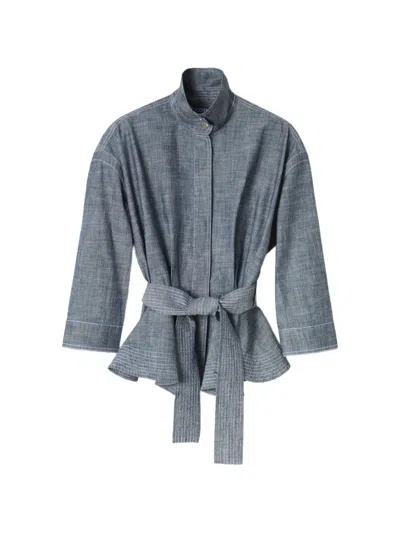 Jacquemus The Cabana De-nîmes Belted Jacket In Brown