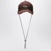 Jacquemus Logo Embossed Baseball Cap In Brown