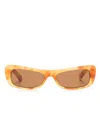 Jacquemus The Capri Sunglasses In Yellow