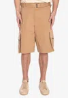 Jacquemus Le Cargo Bermuda Shorts In Beige