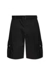 Jacquemus Le Cargo Belted Bermuda Shorts In Black
