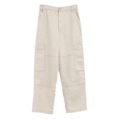 Jacquemus The Carré De-nîmes Denim Cargo Pants In Neutral