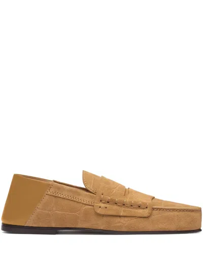 Jacquemus The Carré Loafers In Camel