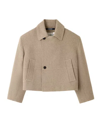 Jacquemus The Carré Peacoat In Brown