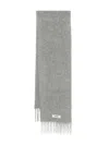 Jacquemus The Carro Fringed Scarf In Gray