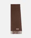 Jacquemus The Carro Logo-patch Scarf In Brown