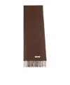 Jacquemus The Carro Logo-patch Scarf In Brown