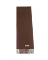 Jacquemus Edges Stylish Scarf Fringed In Brown