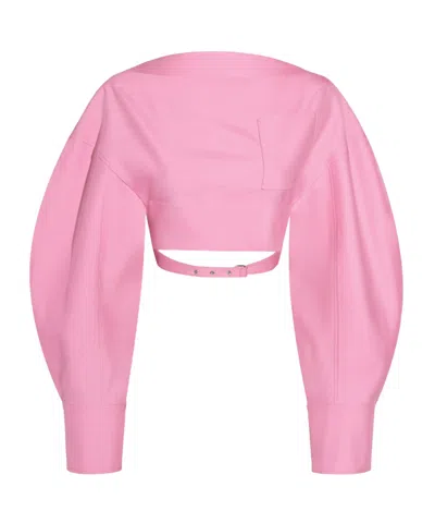 Jacquemus Le Haut Casaco Hollowed Out Blouse In Pink