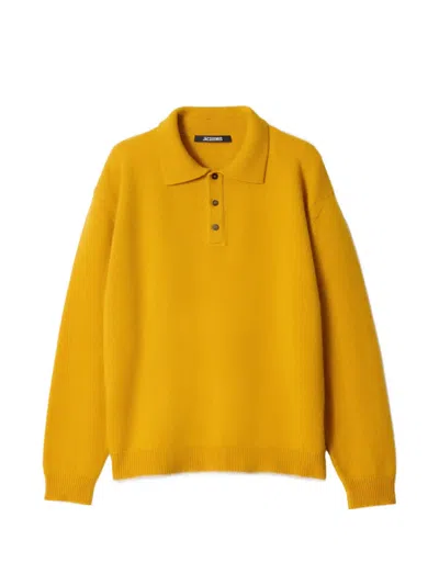 Jacquemus The Cachemire Polo Shirt In Yellow